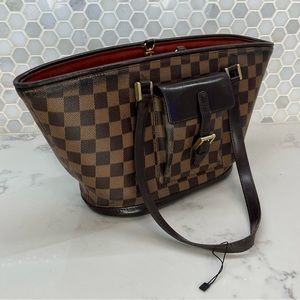 Auth Louis Vuitton Damier Manosque PM Bag